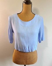 EIGHT SIXTY Light Blue Crop Top - XS