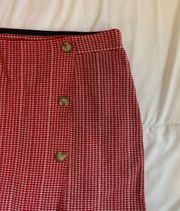 Red/Burgundy Gingham Skirt