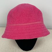 Talbots 90s Y2K Pink Knit Wool Cloche Hat