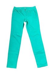 Ann Taylor LOFT Jeans Size 4 Modern Skinny Green Denim Womens Stretch 29X30