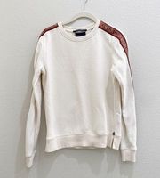 Scotch and soda cream logo sparkle sweatshirt size xs