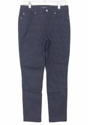 Charter Club Navy Blue Polka Dot Skinny Jeans