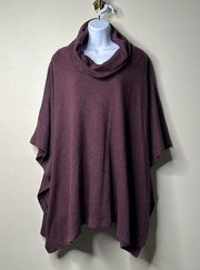 Aerie Purple Oversized Poncho Sweater Women's Medium