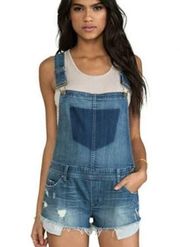 Blank NYC denim overall shorts