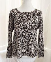 Cheetah long sleeve top Size Large