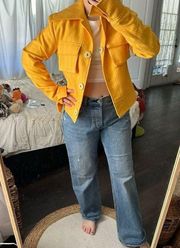 Kim Shui x Urban Outfitters Women’s Yellow Gab Blazer Jacket NWOT