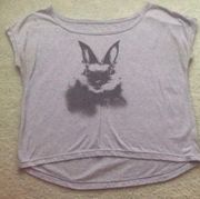 American Eagle Lilac Bunny Cropped Top