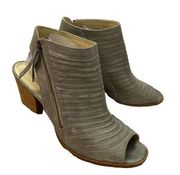 Paul Green Cayanne Peep Toe Metallic Bootie Size 10.5