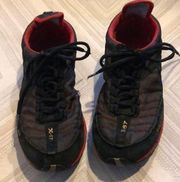 Polo Sport Black & Red Mesh Sneakers