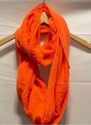 Orange 100% Polyester Infinity Fashion Scarf