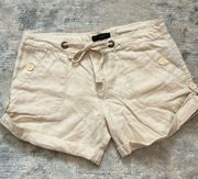 Women’s  Linen Cream Shorts