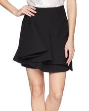 Keepsake The Label Ruffle Hem Black Mini Skirt MEDIUM