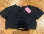 Karina Cut-Out Crop Tshirt 