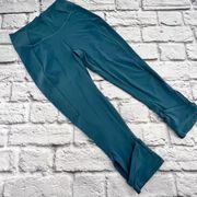 Gymshark  Pants Women's Small Blue Leggings High Waisted Cut Out Studio Cropped