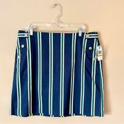 NAUTICA | Navy Blue Striped Mini Skirt Sz 14