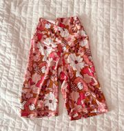 Offline  By  Real Me Pink Floral High Waisted Crossover Shorts Size XS