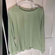 Old Navy Mint Green Cut Out Long Sleeve Activewear top