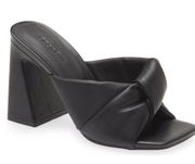 Open Edit Saydee Puff Twist Slide Square Toe Sandal