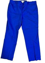 Liz Claiborne Bold Blue Emma Ankle Length Mid Rise Pants Plus Size 14 NWT