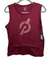 NWT Peloton women's studio side slit muscle tank, maroon - Medium