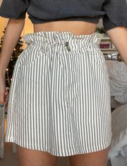 Striped Paper Bag Skirt