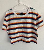 Striped Crop Top Shirt
