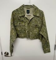 Wild Fable Green Floral Cropped Jacket