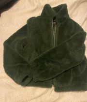 Faux Fur Green Coat