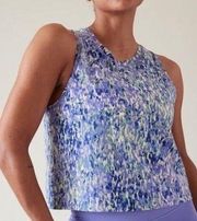 New Athleta XL Ultimate Muscle Tank Flare Abstract Blue Women's X-Large
