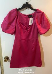 DO + BE Pink Puff Sleeve Dress