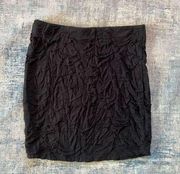 NWT! Material Girl Caviar Black Crinkle Textured Stretch Mini Skirt Medium