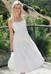 Comfy And Ready Sally Spaghetti Dress in White