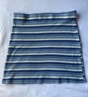 Blue Stripped Bodycon Skirt