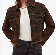 NWT All Saints Pat Black Trucker Denim Double Button Jacket