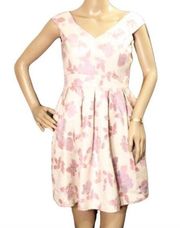 Miss Selfridge Petites Pink Jacquard Floral Dress Vintage 1990s Y2K XS