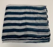 Target Navy White Striped Scarf