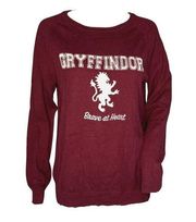 Harry Potter Sweater Womens XL Red White Gryffindor Casual Travel Versatile