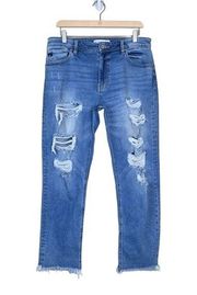 KanCan for Maurices Womens 28 High Rise Ripped Cropped Jeans