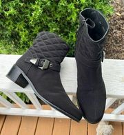 Nylon Quilted Black Boots 8M