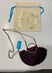 New Anthropologie Shiraleah Jewelry Plum Anya Statement Necklace‎