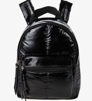 Black Glossy Puffy Gwen Mini Backpack