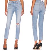 RE/DONE 90s High Rise Ankle Crop Jeans Worn