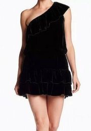 - Joie Velvet One-Shoulder Ruffled Dress $328