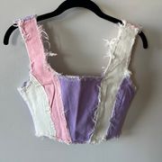 patchwork corset top