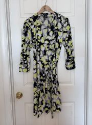 Lord & Taylor printed wrap dress