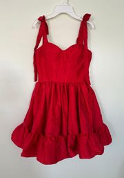 Bridal Red Mini Dress