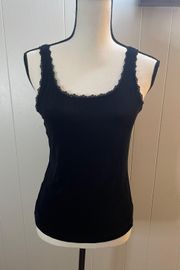 Chicos Lace Trim Ribbed Camisole