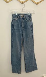 medium wash boot cut jeans