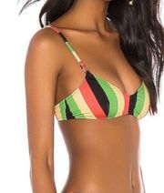 The Rachel Bikini Top In Jamaica Stripe