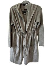 TORRID NWT Super Soft Hooded Heather Grey Cinched Waist W/Pockets Sweater S 00